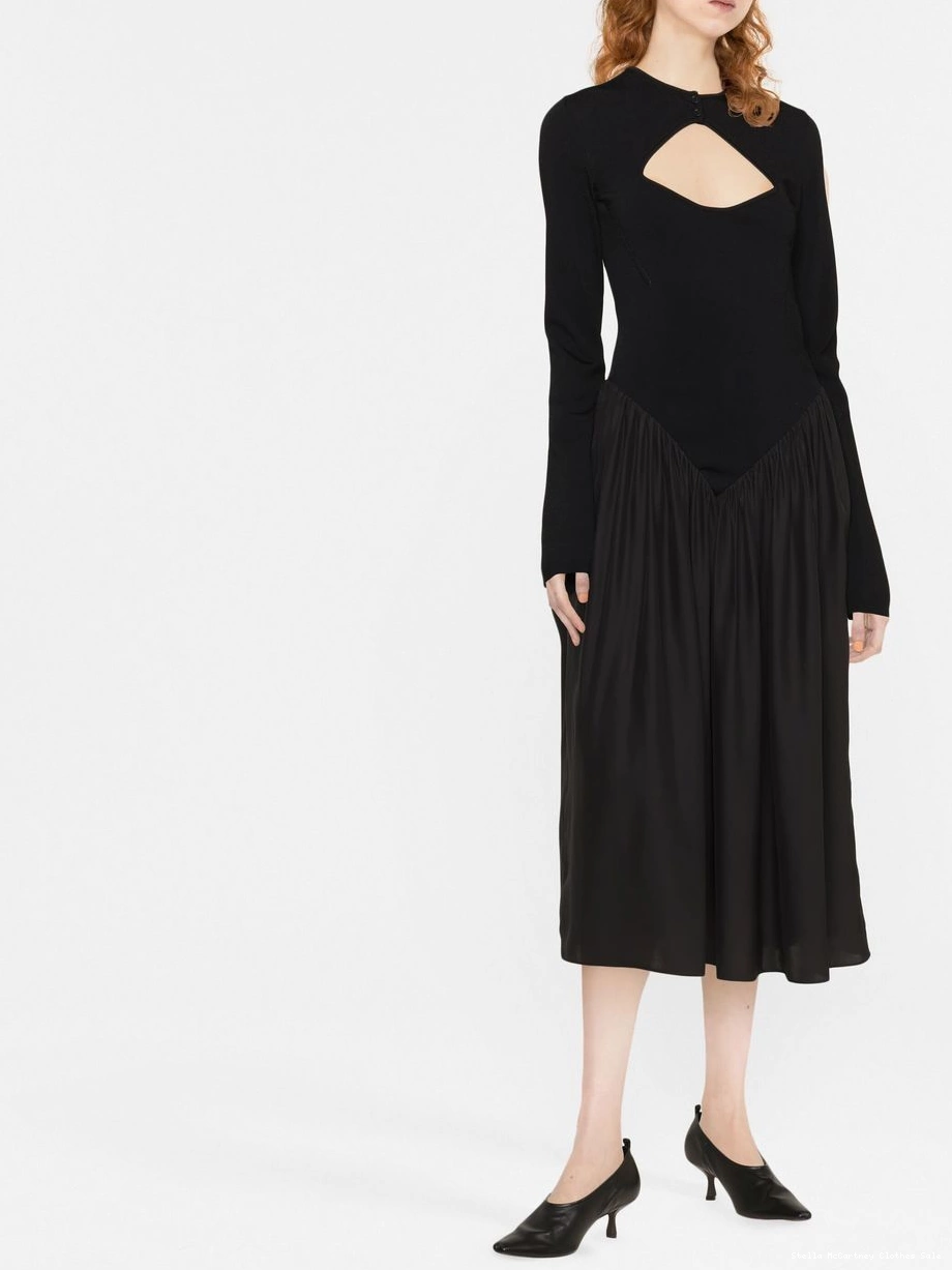 Cheap Women long-sleeved dress panelled Stella midi McCartney 0819